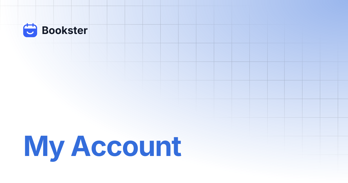 My Account | Bookster