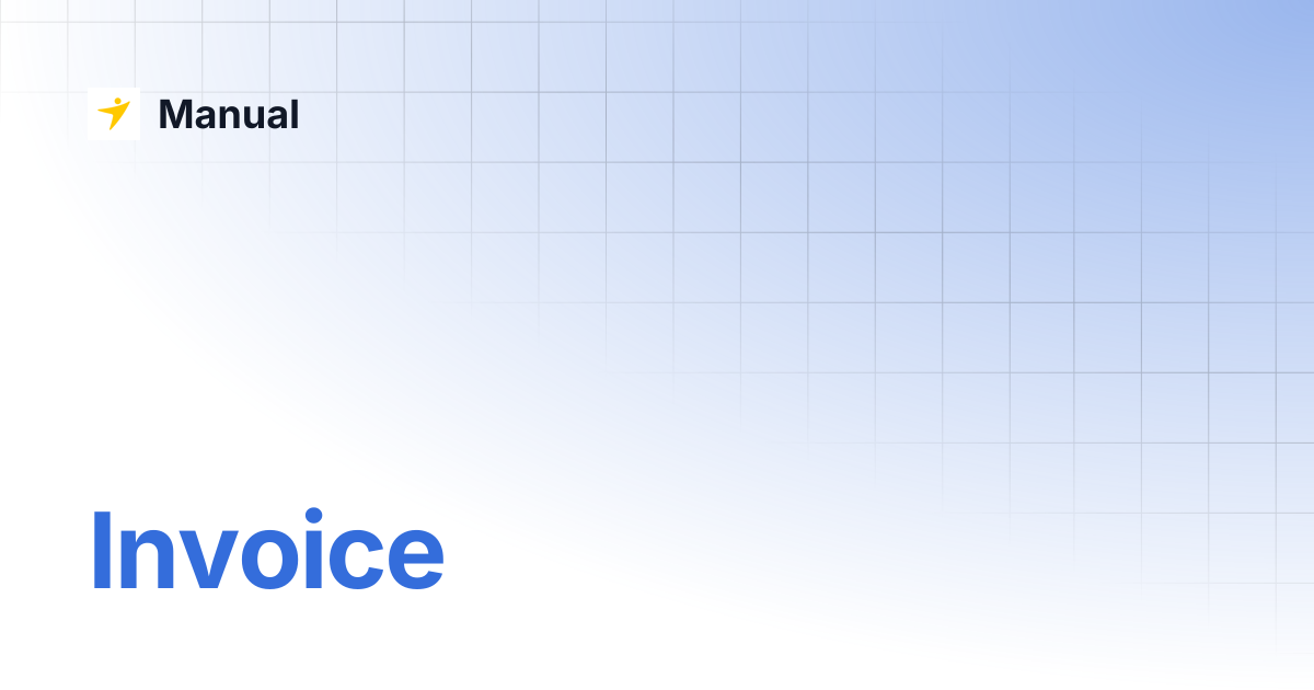 Invoice | Manual