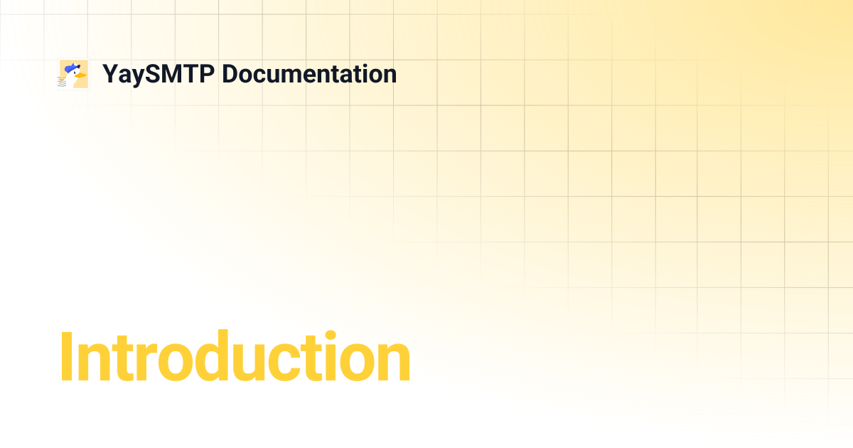 Introduction | YaySMTP Documentation